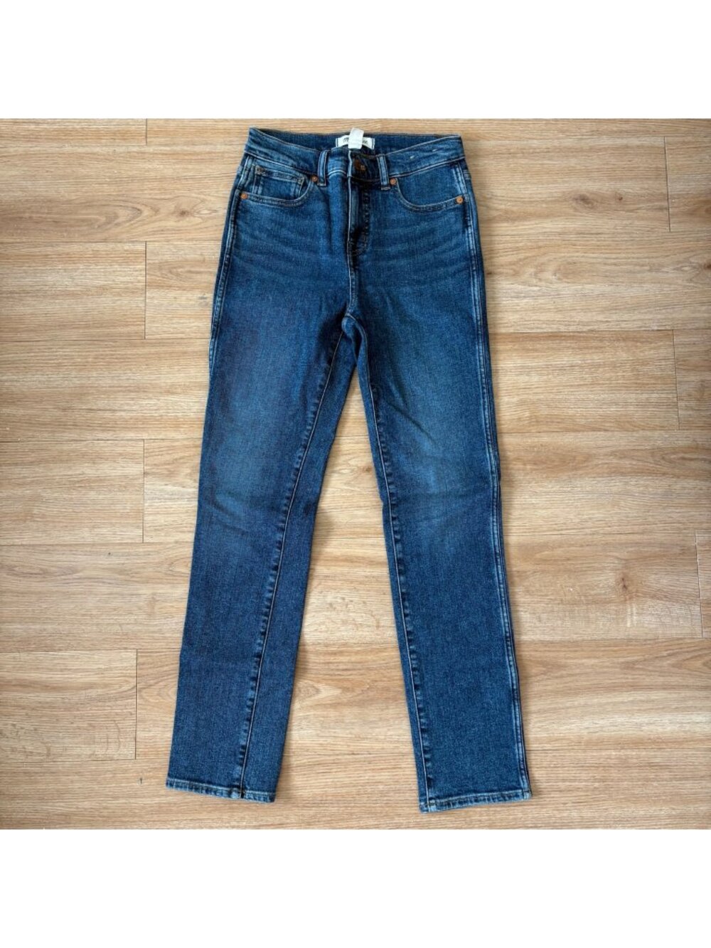 Madewell Mid Rise Stovepipe Slim Straight Leg Jeans Blue Women’s Sz 26